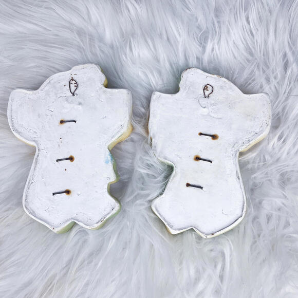 Vintage Chalkware Decor | 50's Miller Studios Elephant Plaster Plaques - Picture 6 of 7